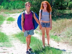 Blasen, Süss, Hundestellung, Küssen, Im freien, Rotschopf, Dürr, Jungendliche (18+)