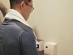素人, アジア人, フェラチオ, 指いじり, ジム, ハードコア, シャワー, 一人