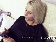デカ尻, デカパイ, フェラチオ, 指いじり, ドイツ人, 現実, 叫ぶ, 剃毛