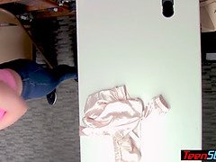 Busty chubby teen thief anal fucked by a security guard