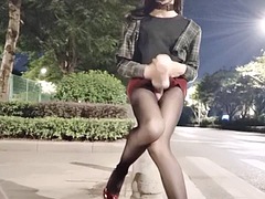 Amateur, Asiatique, Frère, Travestis, Femelle, Masturbation, De plein air, Transsexuelle