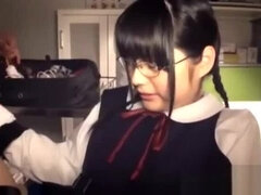 アジア人, 美女, 大学生, 眼鏡, オマンコ, 女子高生, 剃毛, 拘束