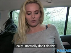Lilly Peterson, the hot MILF, gets a hard fuck for a job in public