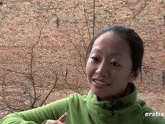 Leie, Asiatisch, Freundin, Selbstgemacht, Natürlichen titten, Solo, Titten, Spielzeuge