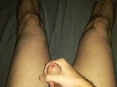 Delicious tight foreskin, multiple orgasms, guy licks fingers