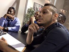 デカチン, 黒人, 異人種間, ストッキング, フェラする