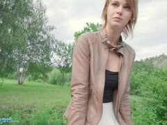 18, フェラチオ, なめる, 自然山雀, オーガズム, 公共, オマンコ, 赤毛