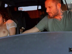 Reality Car Sex with Stranded Brunette Squirter Kataljna Kittin