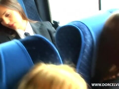 Mooi, Grote lul, Blond, Bruinharig, Hd, Natuurlijk, Trio, Uniformpje