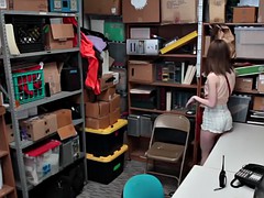 tiny brunette alina west caught stealing and fucked