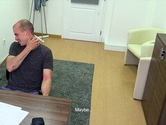 DIRTY SCOUT 199 - Mature Guy Lands Employment by Giving Sloppy Blowjob to a Huge Dick