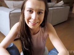 Ariel Grace – Watching My Skinny Brunette Girlfriend Do Yoga - pov oral