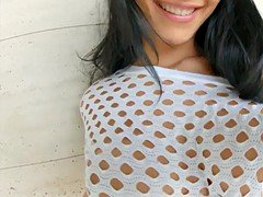 Primecups Kyra Hot rides a huge flesh dildo