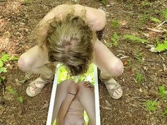 Kinderhüterin, Masturbation, Im freien, Solo, Weibliche ejakulation, Hure