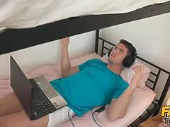 18, ブロンド, フェラチオ, 大学生, Hd, オーガズム, 女子高生, 叫ぶ