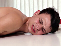 Twink stepbrother barebacked in kitchen by stepbro