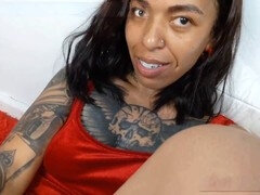 Brésilienne, Domination, Masturbation, Chatte, Rasée, Solo, Tatouage, Jouets