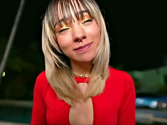 Blonde, Latina, Lesbian, Masturbation, Outdoor, Threesome, Toys, Vibrator