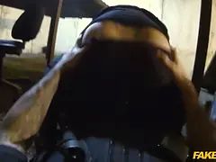 Caught nailed and given a spunk sperm on her Big Tits - fake cop