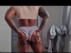 Ass, Big ass, Big cock, Black, Gay, Masturbation, Oil