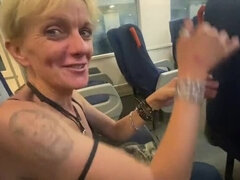 Amateur, Blonde, Couple, European, Handjob, Homemade, Mature, Spanish