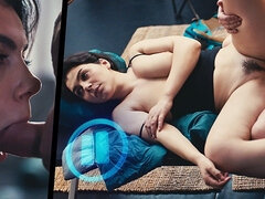 Sneaky Valentina Nappi and Sam Bourne's no reaction video