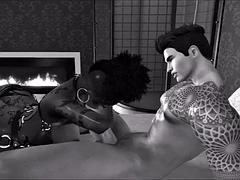 Grote lul, Grote mammen, Kreng, Zwart, Zwart