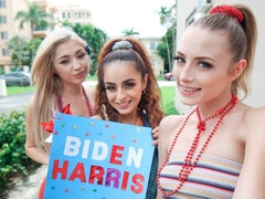 お尻, 美女, 黒人, ブロンド, グループ, 手コキする, オージー, ティーン