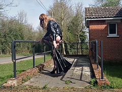 美人, イギリス人, 女装男装, ヨーロピアン, 下着, オナニー, アウトドア, 一人