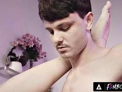 Sucer une bite, Collège université, Mignonne, Homosexuelle, Hard, Douche