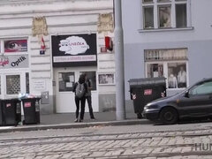 18 jaar, Enthousiasteling, Bruinharig, Man die toekijkt, Tsjechisch, Openbaar, Realiteit, Roodharige vrouw