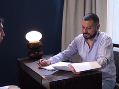 Bear DILF analsamshing twink office slut