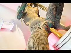 お尻, ブロンド, ドイツ人, ゴス, Hd, なめる, オマンコ, タトゥー