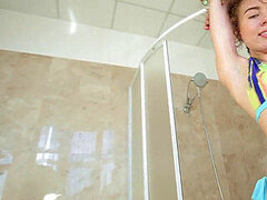 Fingern, Masturbation, Nackt, Zierlich, Dürr, Titten