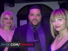 Gros seins, Blonde, Sucer une bite, Français, Orgie, Fête, Echangistes, Nénés