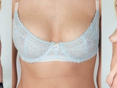 Enthousiasteling, Rijpe lesbienne, Moeder die ik wil neuken, Moeder, Natuurlijke tieten, Klein, Kut duiken, Kousen