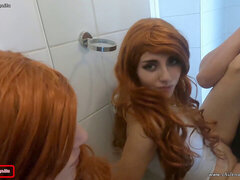 Анальный секс, Ванна, Большой член, Кончили внутрь, Сперма во рту, Семяизвержение, Член, Рыжие