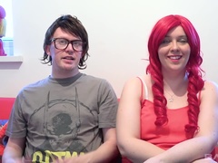 Sophie Garcia gives a nerd a sloppy blowjob