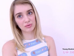 18, 素人, 面接, デカチン, ブロンド, フェラチオ, ハメ撮り, ティーン