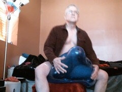 Kinky gay guy gets off with balloon and pops it for the ultimate cum shot