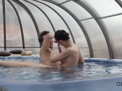 18, 茶髪の, カワイイ, チェコ, 爸, Hd, 熟年, 水着