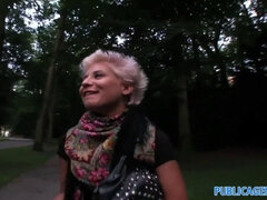 Watch Victoria Tiffani get nailed hard in public by a hot blonde