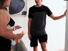 Enthousiasteling, Grote lul, Blond, Hardcore, Hd, Ondergoed, Kousen, Tiener