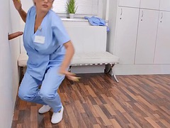 Brazzers: Sexy nurse Angel Wicky gets a glory hole assfucked