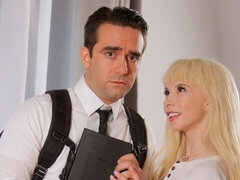 お尻, ブロンド, フェラチオ, 手コキする, ハードコア, オナニー, ガリガリ, オッパイの