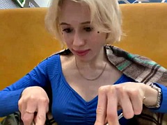 美女, 浴室, ブロンド, ヨーロピアン, フェティッシュ, フィストファック, 公共, シャワー