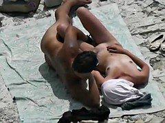Beach, Blonde, Boyfriend, Flashing, Public, Tits