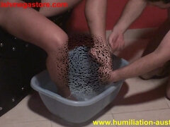 Watch this naughty ebony slave get humiliated and punished in hardcore BDSM action