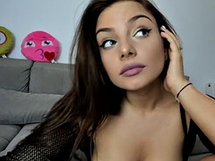Gros seins, Brunette brune, Fille latino, Mamelons, Nénés, Webcam