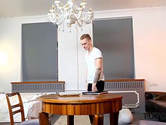 Sucer une bite, Femme couguar, Gorge profonde, Queue, Russe, Étudiant, Suçant, Professeur